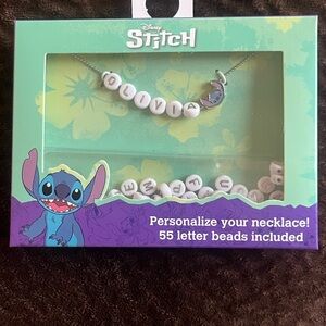 Disney Stitch Name Necklace With Letter Beads Official Personalized Custom